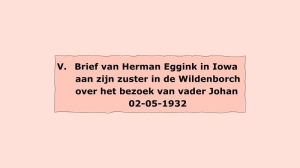 M Brief van Herman Eggink Iowa